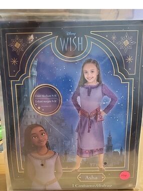 Disney Wish ASHA PlayTime Costume Adorable Anytime Play Medium 8-10 #4018